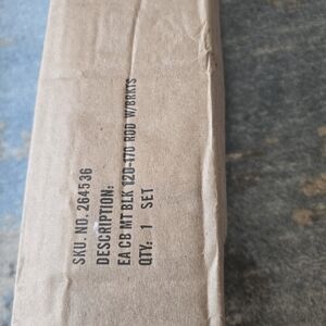 Crate&Barrel Black Curtain Rod Brackets Set 120-170 Inches